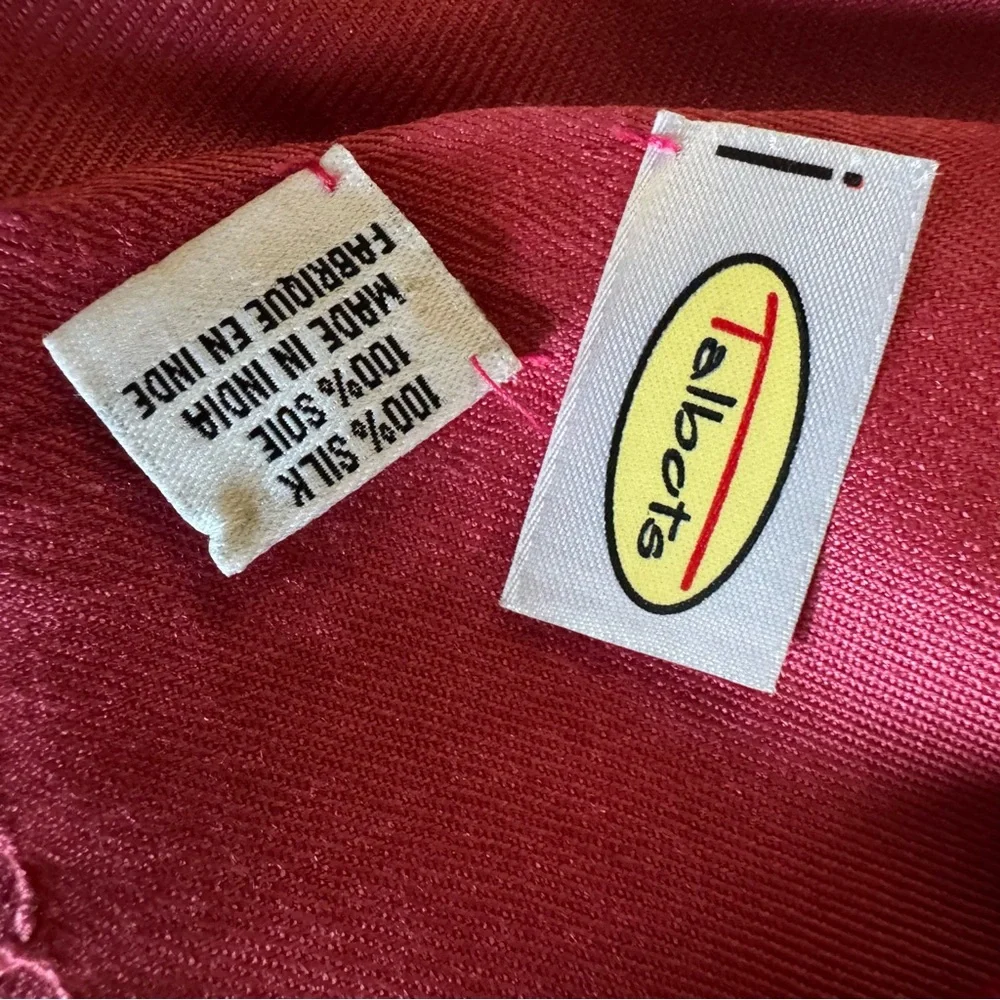 Talbots Vibrant Pink Silk Scarf